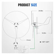 400W 40A Permanent Magnet Wind Turbine Generator Power Kit MPPT Controller
