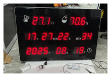 Ultra Large Size Temperature Humidity Monitor with Time Built -in High Precision Sensor for Easy Viewing Industrial Outdoor Use