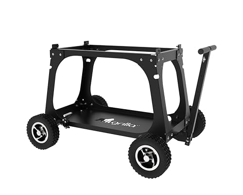 GRILLA Silverbac A/T Cart 2.0, Heavy-Duty Grill Cart with Flat-Free Tires, Tie-Down Points for Secure Transport