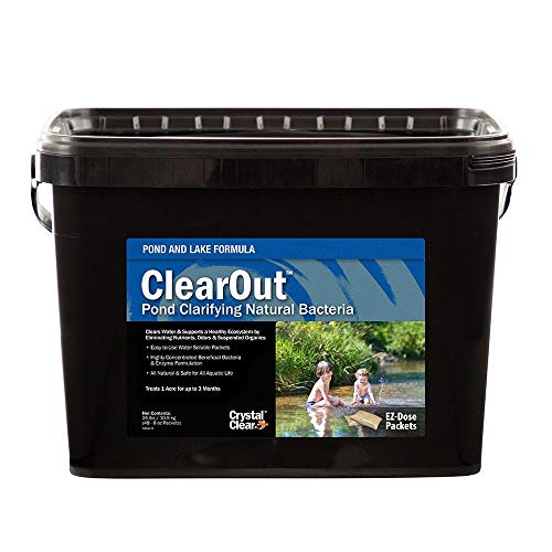 CrystalClear ClearOut Pond Clarifier Natural Pond Cleaner, 48 Packets