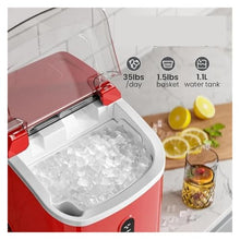 Ice Maker, Ice Maker Countertop Portable Pellet Ice Machine with Handle,Self-Cleaning Function,One-k Operation,for Home/Kitchen/Camping/RV