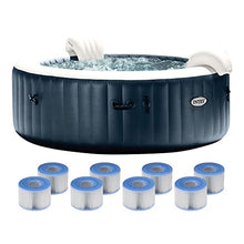 Intex PureSpa Plus Portable Bubble Jet Spa Blue with Headrests & Accessories