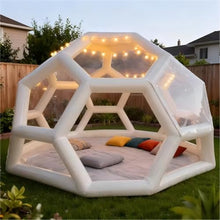 AIRMAT FACTORY 10x10 ft PVC Inflatable Garden Dome Tent, Clear Starry Sky Inflatable Igloo Tent for Outdoor Camping, Backyard Parties, Events & Stargazing