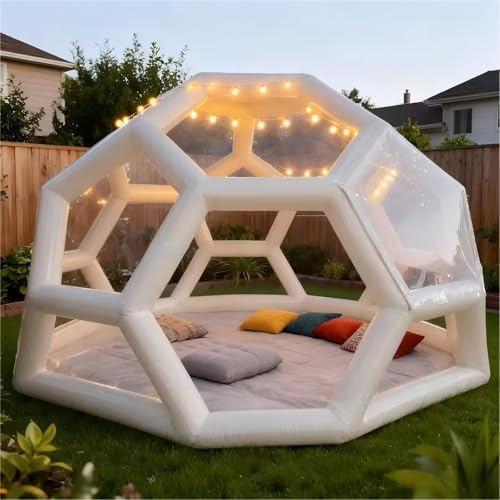 AIRMAT FACTORY 10x10 ft PVC Inflatable Garden Dome Tent, Clear Starry Sky Inflatable Igloo Tent for Outdoor Camping, Backyard Parties, Events & Stargazing