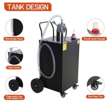 Fuel Caddy 50 Gallon, Gas Storage Tank With Manual Transfer Pump, Portable Gas Caddy Gasoline Diesel Fuel Container for Cars, Lawn Mowers, Trucks, ATVs, Boats