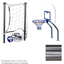 Global Pool Products X2 Basketball & Volleyball Pool Game Set Stainless Steel