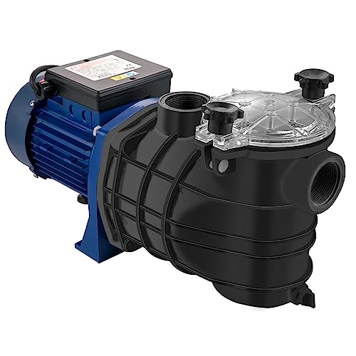 1H-P Pool Pump Swimming Pool Pump 15000 L/h 750W In/Above Ground Pool Pump for Clean Swimming Pool Water Durability, Efficience