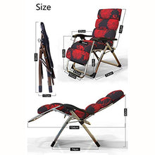 FAFACAI Folding Recliner, Outdoor Reclining Zero Heavy Duty Chair, Extra Wide Adjustable Lounger Chair for Patio Garden Beach Pool, with Cushions Support 200kg