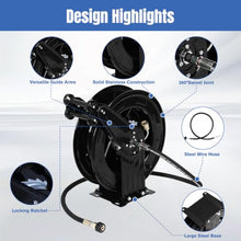 Hubxinly Pressure Washer Hose Reel Retractable Heavy Duty