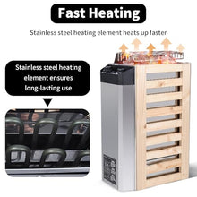 LADECNERHT Home Sauna,Sauna Heater 3.6kw 30 to 70 °c Overheating Protection Thermostat Sauna Heater Electric Sauna Stove Wet&Dry, Comes with a Box of Sauna Stones and Thermometer