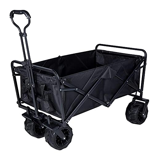 OTQEFTN Handcart, Garden Cart Garden Trolley Carts Outdoor Wagon Folding Garden Beach Shopping Camping Cart/Red/