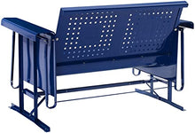 Crosley Furniture Bates 2-Person Retro Metal Outdoor Patio Loveseat Glider