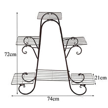 ZOCWJK Plant standWrought Iron Indoor Flower Stand Multi-Tier Flower Stand Floor Standing Balcony Flower Pot Shelf,