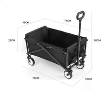 Trolley Cart Garden Cart Portable Collapsible Utility Wagon Folding Garden Trolley Cart Heavy Duty Wagon Shopping Cart Camping Cart Garden Wagon