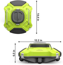KANGJIEM Cordless Robotic Pool Cleaner, Automatic Pool Vacuum Up to 90 Mins Pool Vacuum for Above Ground/Inground Pool, Powerful Suction, Cleaning for Flat Pools Up to 550 Sq.Ft