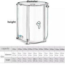 HEFJIAYCIQ Rain Barrel with Spigots and Overflow, Collapsible Rain Barrels to Collect Rainwater from Gutter, for Outdoor/Garden/Lawn,Black,1000L/100x125cm