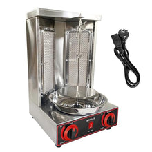 Eastnmythet Doner Kebab Machine Gas Kebab Grill Vertical Broiler Gyro Meat Rotisserie with 2 Burners, Countertop Rotisserie Grill Kebab