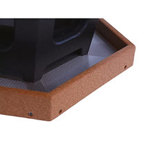 AmishToyBox.com Gazebo Bird Feeder - Deluxe Triple Compartment Post-Mount Large Bird Feeder - Made in the USA with Poly Lumber (Cedar and Black)