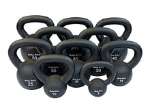 Body-Solid Matte Black Kettlebell Set 5-50 lbs with Kettle Grip Handle