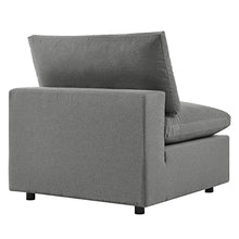 Modway Commix 5-Piece Modern Fabric Patio Sectional Sofa in Charcoal