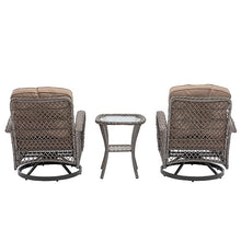 YWMLFZ 3 Pieces of Outdoor Garden Furniture, Wicker Set, 2 Single Chairs and 1 Glass Table
