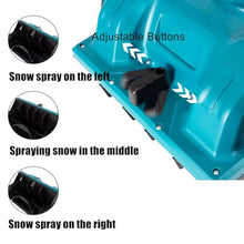 HYUIO Electric Foldable Snow Blower, Cordless with 2 Batteries, Adjustable Direction & Telescopic Pole for Easy Snow Removal on Driveways and School Roads