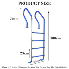 MSHOSAC Pool Handrail,Stainless Steel Pool Handrail, 304 Durable Pool Railing for Indoor/Outdoor, 250kg Load Capacity, 4-Step Design for Water Parks, Safe Swimming Pool Access