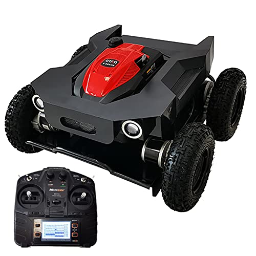 Remote Control Lawn Mower, Mowing Width 52cm Oil Electric Hybrid Four-Wheel Drive Robotic Lawn Mower Orchard Lawn Weeding Agricultural Garden Reclamation Grass Cutting Machine