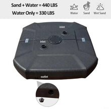 OROTLECT Patio Umbrella Base With Wheels, Water & Sand Filled Weighted Base For Most Cantilever Offset Umbrella