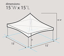 TentandTable 15' x 15' Premium High Peak Frame Party Tent, White Top