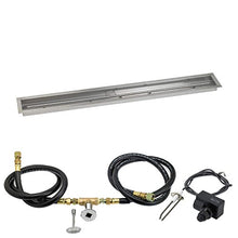 American Fire Glass Spark Ignition Fire Pit Kit (SS-LCBKIT-N-60), Trough Pan, Natural Gas, 60x6-Inch