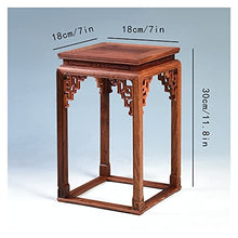 TOMYEUS Vase Bonsai Base Wooden Display Stand Base Square Wood Carved Flower Bonsai Base Shelf Flower Stand Ornaments Bonsai Base