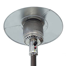 46000BTU Propane Hammered Bronze powder coated Iron Mushroom Outdoor Patio Heater with Two Smooth-rolling Wheels, Hose Set & Black Cover