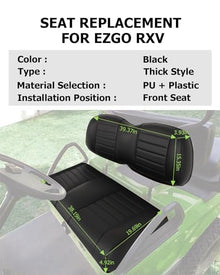 SCITOO Golf Cart Seat Cushion for EZGO RXV Front Seat - Black