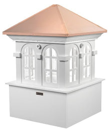 Good Directions Smithsonian Chesapeake Vinyl Cupola with Copper Roof White 36" x 51