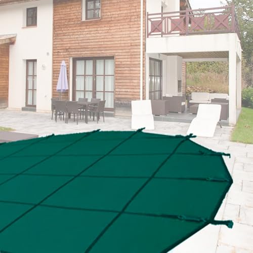 Swimming Pool Net Covers for Leaves, Round Above Ground Pool Covers/Cover para Piscina, Pool Protection Blankets Keeps Out Debris, Cold and UV Resistant(Green,33ft/10m)