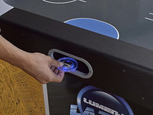 Triumph Sports USA Lumen-X Lazer 6’ Interactive Air Hockey Table Blue-Black