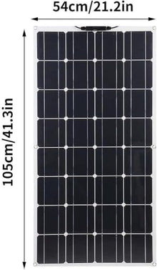 KZZAAO 2000W Solar Panel 18V High Efficiency Monocrystalline Portable Flexible Waterproof Emergency Charging Outdoor Rechargeable