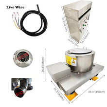 EQCOTWEA Industrial Centrifuge Machine Stainless Steel 1.5KW Gray