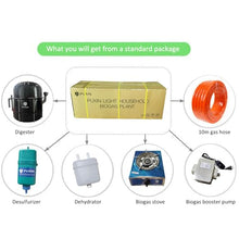PUXIN Home Bio Gas Digester System, Model PX-2.65, 59 * 59inch, DIY Biodigestor Kit, Make Your Own Biodigester System, Treat Food Residue Pig Waste Cow Manure, Get Biogas Fuel for Home Cooking