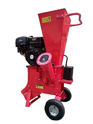 15HP 420CC Gas Powered Wood Chipper Shredder Mulcher, 4" Capacity, with Mulch Bag and Electric Start