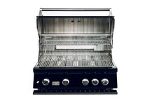 Bonfire 34-inch 4 Burner Built-in Natural Gas Grill for Outdoor Kitchen BBQ Island with Rear Infrared Burner and Rotisserie Kit, Black 304 Stainless Steel, CBB4-B-NG