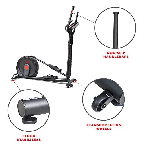 Sunny Health & Fitness Power Stride SMART Elliptical Trainer Black