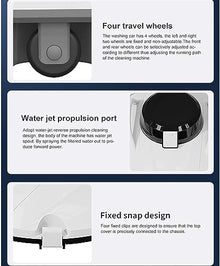 KANGJIEM Smart Pool Cleaning Robot, Robotic Pool Vacuum Cleaner, Cordless Automatic Pool Cleaner, Automatic Vacuum Cleaner,90 Mins Runtime, Automatic Robot Leaf Cleaners Small Inground Swimming Pool