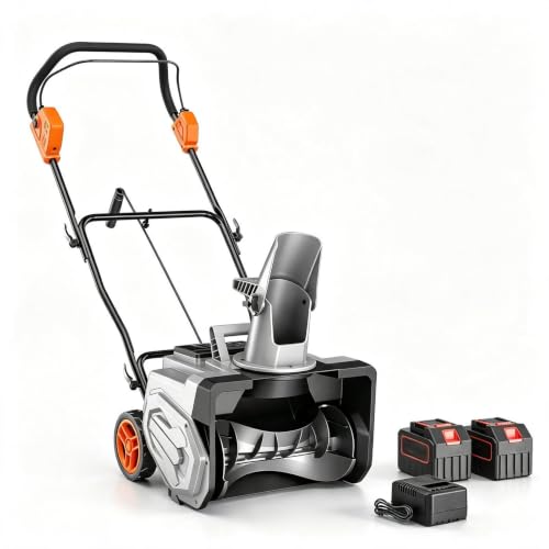 40V Battery Powered Snow Thrower Kit with Dual Batteries