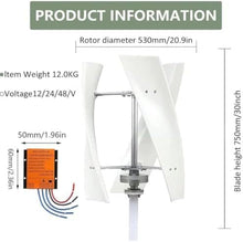KZZAAO 3000W Vertical Wind Turbine Generator for Home