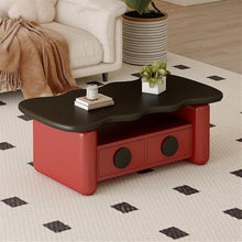 DINBOZ26X Living Room Table Modern Minimalist Coffee Table with Storage for Living Room, Small Space Luxury, Creative Design, Home Tea Table Outdoor Side Table(Red)