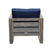 Courtyard Casual North Shore 3 Piece Bistro Set - 1 Side Table & 2 Club Chairs, Driftwood Gray