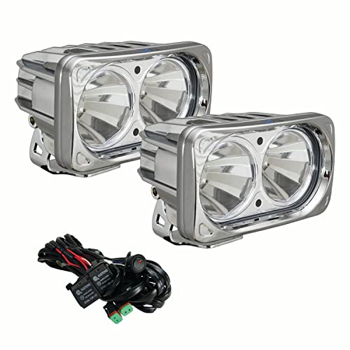 Vision X Lighting 9148908 Optimus Chrome Square 10W LED Flood Light - Pair