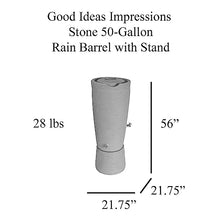 Impressions Stone 50 Gallon Rain Saver - 2 pc with Stand - Sandstone
